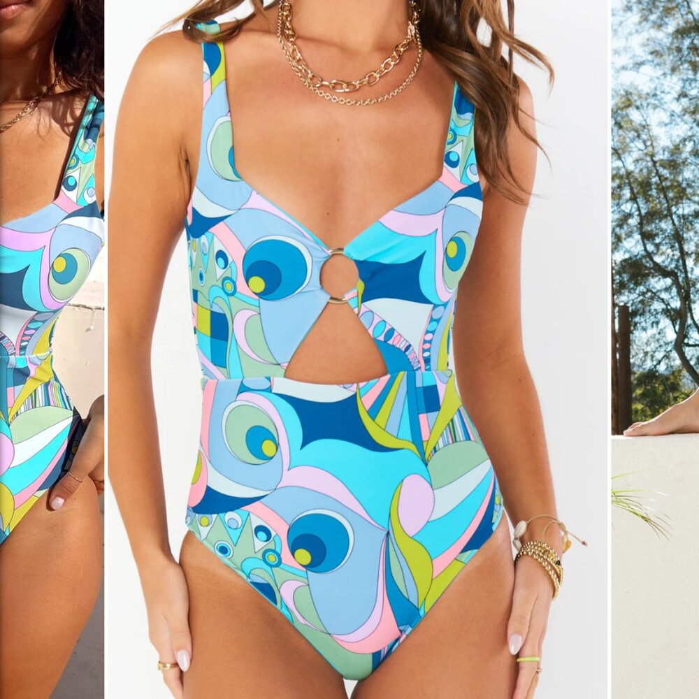 Show Me Your Mumu Summer One Piece in Go Go Geo Print